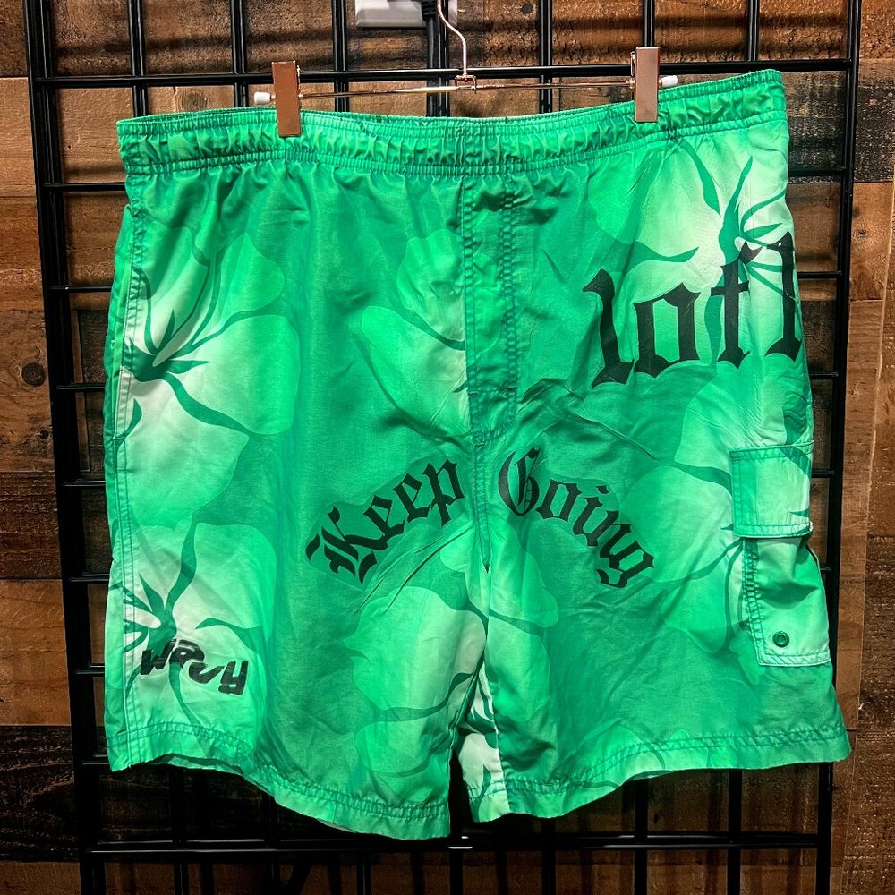 Vintage Green Swim Trunks Customized